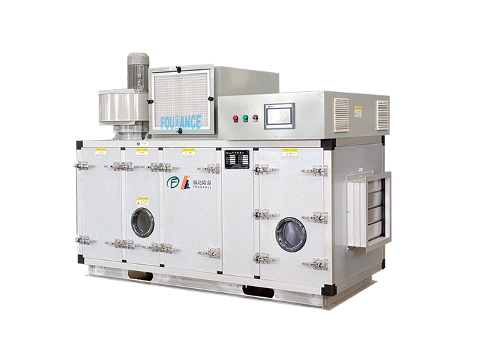 3000CMH Kontrol PLC Otomatis penuh Pengering Rotor Industrial Desiccant Dehumidifier dengan HMI