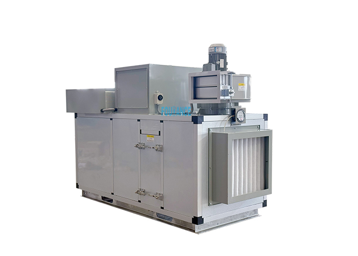 3000CMH Kontrol PLC Otomatis penuh Pengering Rotor Industrial Desiccant Dehumidifier dengan HMI