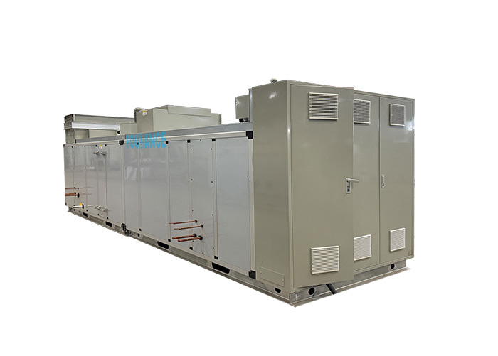 Dehumidifier roda desiccant yang diolah dengan udara segar 100% dengan pasokan udara T≤20C, RH≤20%